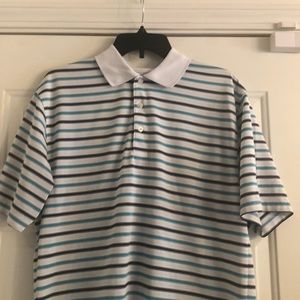 PGA Tour Striped Polo Shirt